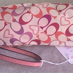 Coach Umbrella Pink and Purple Patterned.